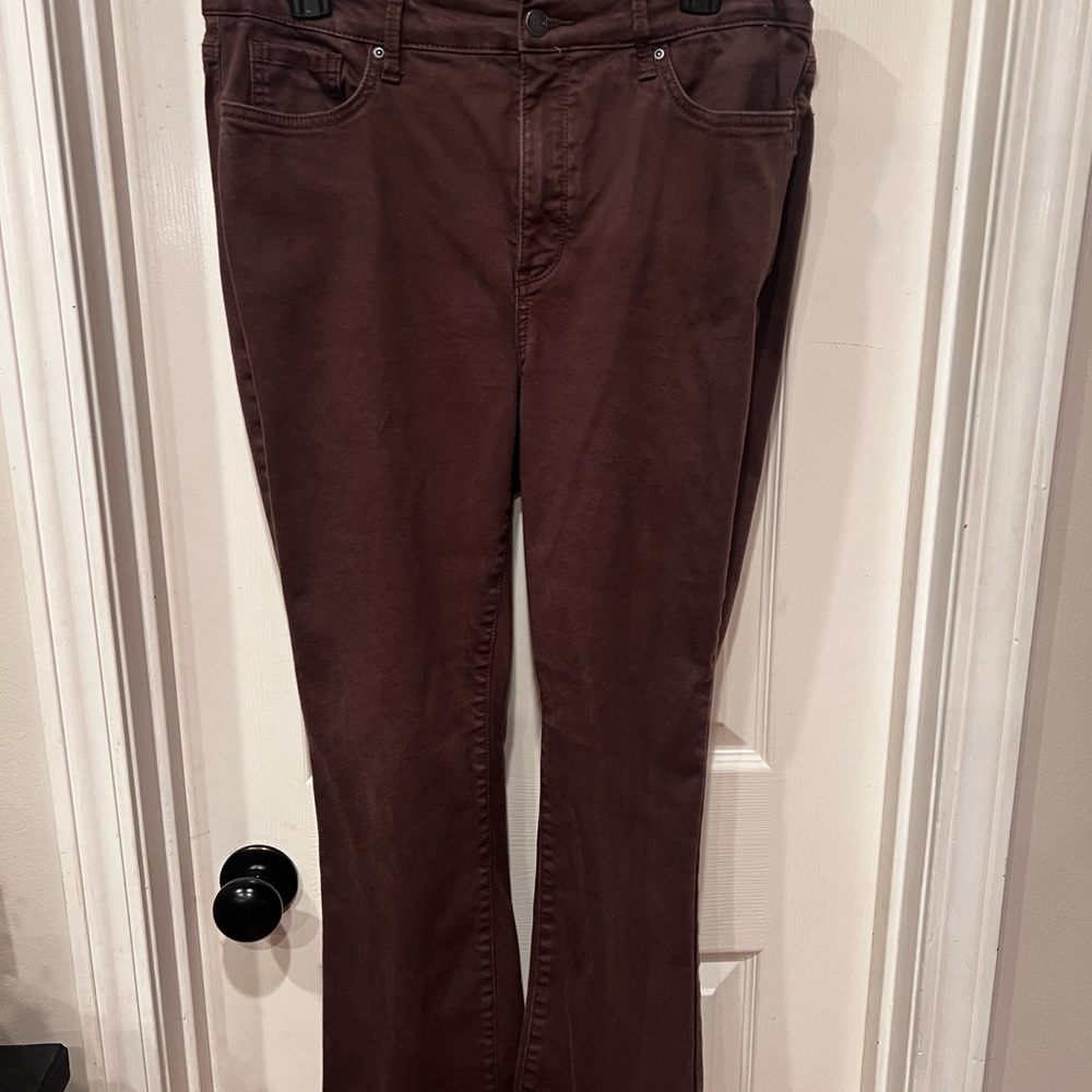 NYDJ Chocolate Straight-Leg Jeans